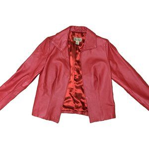 Vintage Red Leather Jacket